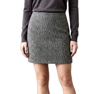 Kendall & Kylie Gray Herringbone Tweed Mini Skirt
